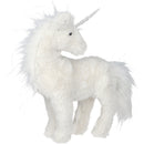 Unicorno bianco con argento, corno fluorescente, 31 cm