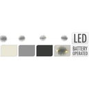 Ghirlanda decorativa cu 12 led-uri cu lumina calda, decorata cu sclipici, 50cm