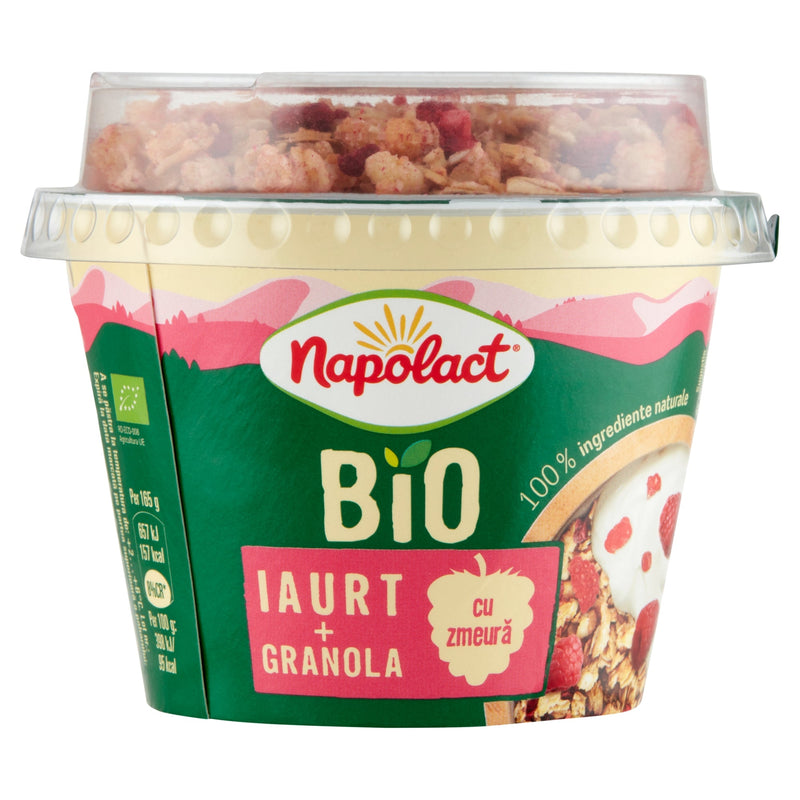 Napolact Bio Iaurt cu granola si zmeura 165g