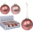 Glob de Craciun din sticla cu deco pom de Craciun si sclipici auriu, diametru: 80mm