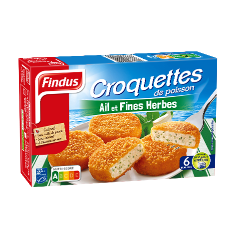 Findus crochete de peste cu usturoi si ierburi aromatice 300g