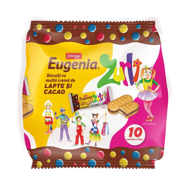 Eugenia Zurli Biscuiti cu lapte si cacao, 10x36g