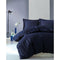 Lenjerie de pat dubla Elegant Dark Blue, 100% bumbac satinat, 4 piese