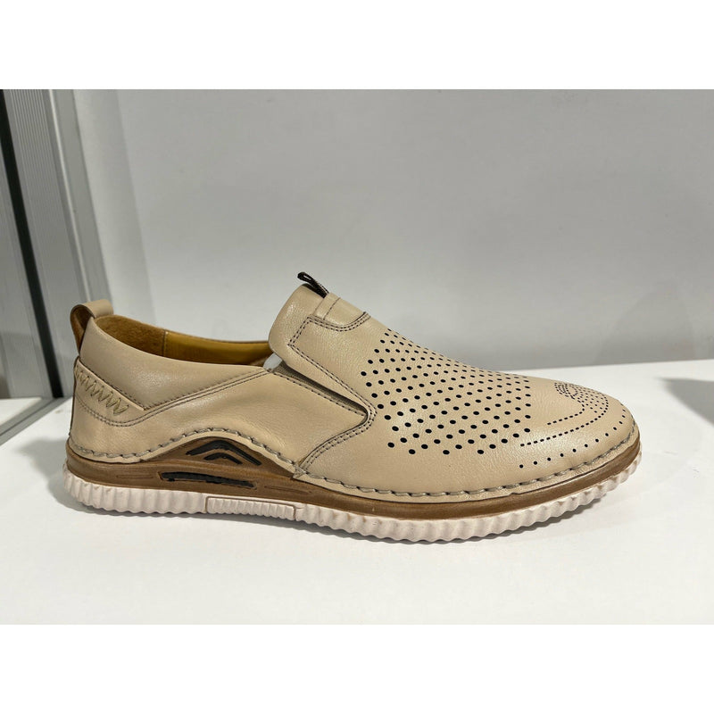 Pantofi barbati B41-95BEJ Box Delikli