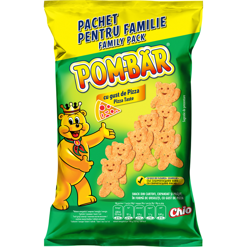 Pom-Bar Snack cu gust de pizza 80g