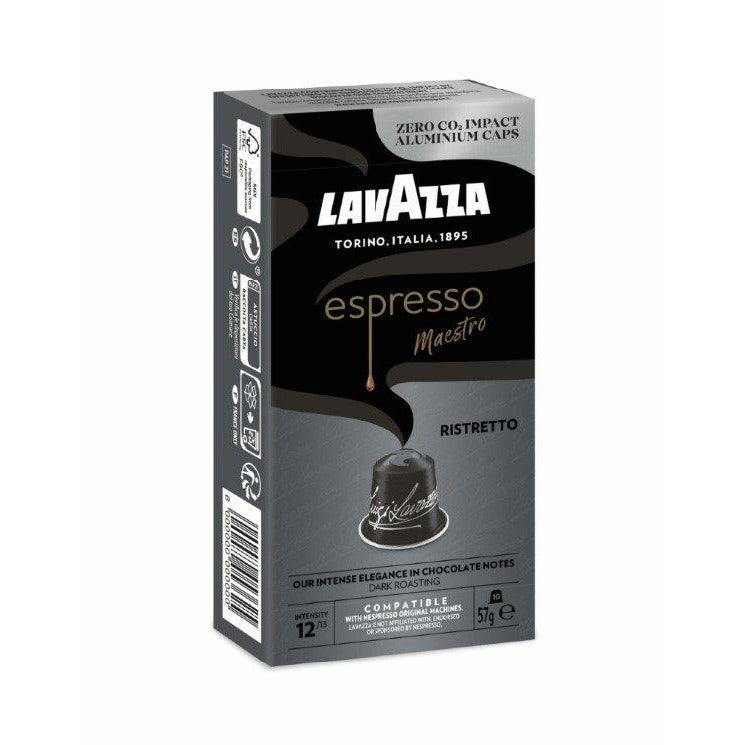 Cafea capsule Lavazza Maestro Espresso Ristretto, compatibile Nespresso, 10 bucati