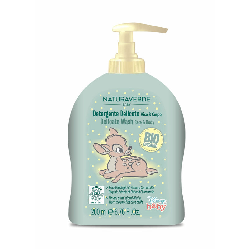 Naturaverde Bio Baby Sapun lichid delicat pentru maini si fata, 200ml
