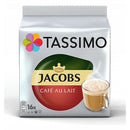 Tassimo Jacobs Coffee with Milk, 16 capsules, 16 drinks x 180 ml, 184 gr