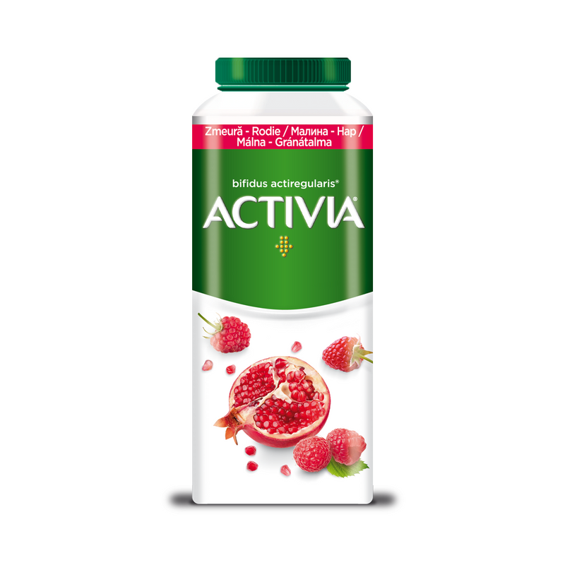 Activia Iaurt de baut cu zmeura si rodie 320g