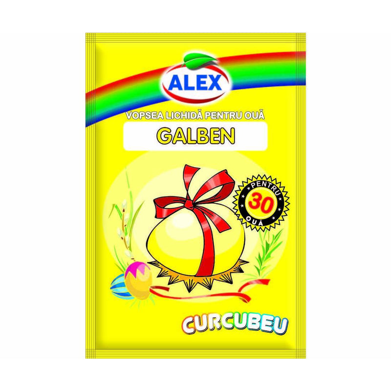 Alex Vopsea galbena lichida pentru 30 oua, 10 ml
