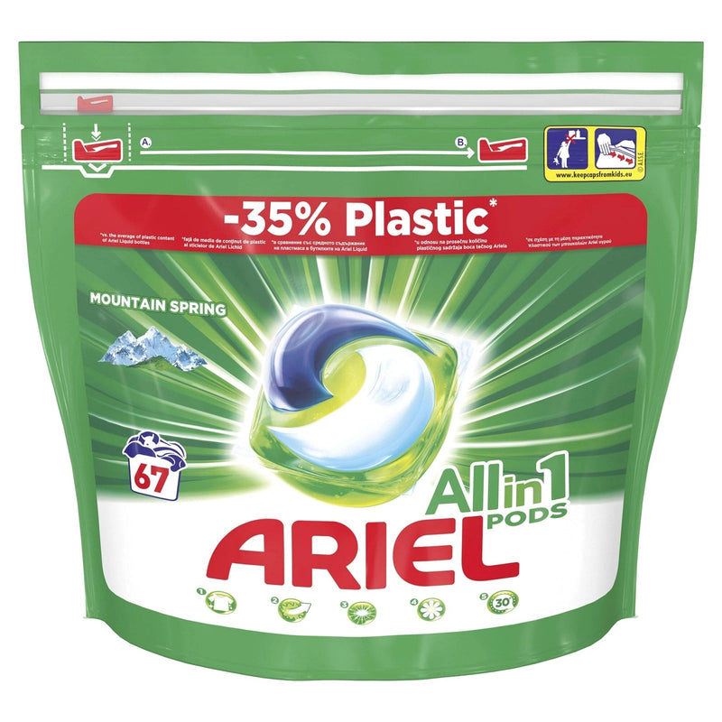 Ariel Detergent capsule All in 1 Pods Mountain Spring, 67 spalari