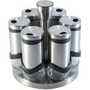 Berlinger Haus Set recipiente condimente cu suport rotativ Black Silver Collection BH-1991, 7 piese