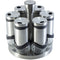 Berlinger Haus Set recipiente condimente cu suport rotativ Black Silver Collection BH-1991, 7 piese