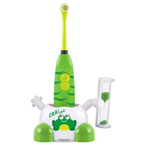 Beper Periuta de dinti electrica 40.914, 3000 rotatii, 2 capete, clepsidra, broasca