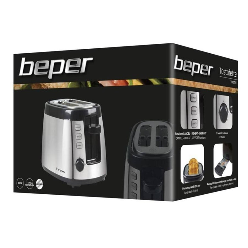 Beper Prajitor de paine BT.110, 800W, otel inoxidabil
