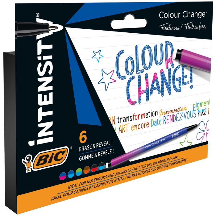 Bic Set finelinere Intensity Color Change, 6 bucati