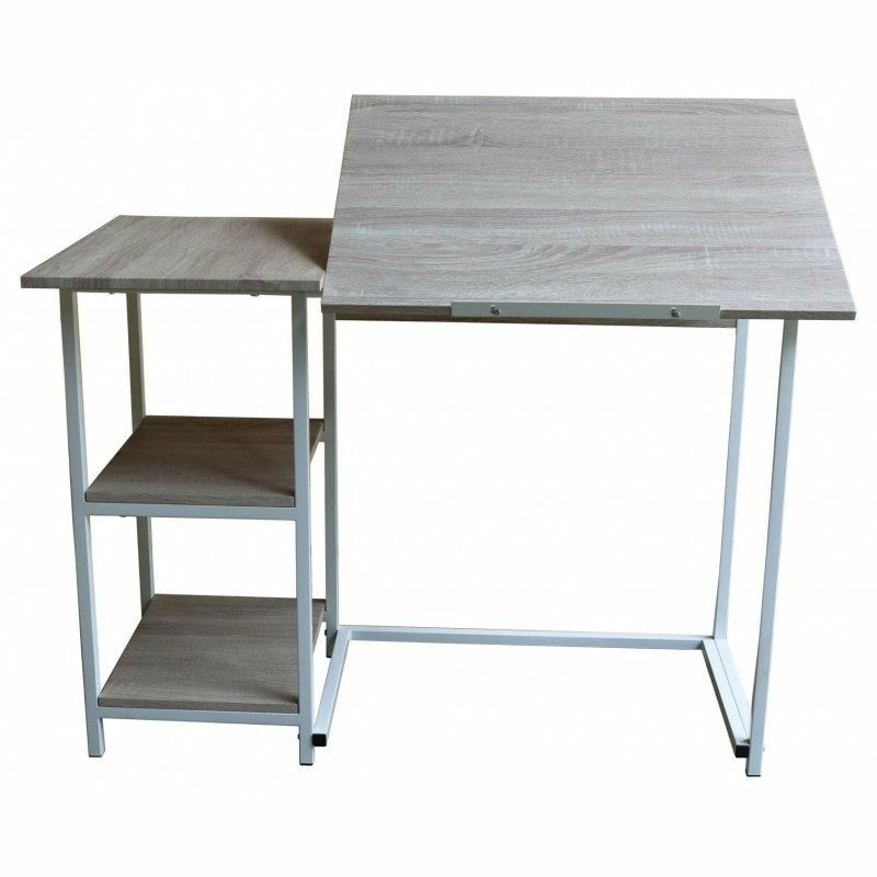 Birou pentru calculator Grunberg CT3186, metal/MDF, 110x55x75 cm, gri