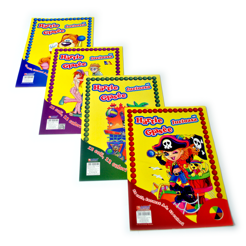 Bloc de hartie lucioasa Glacee Arhi Design, A4, 12 coli