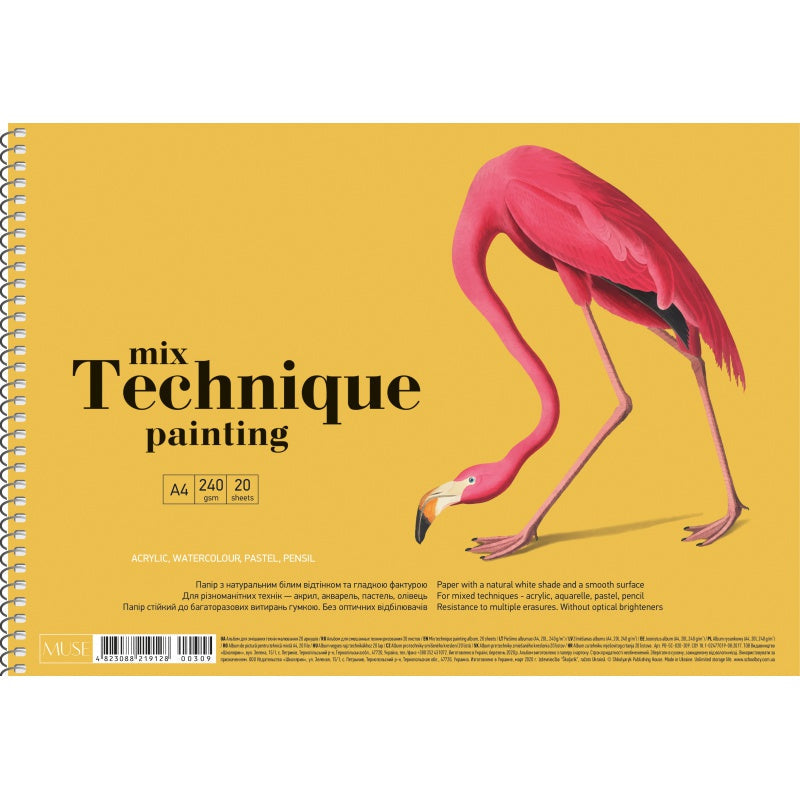 Bloc desen cu spira A4, 20 file, 240g/mp, coperta diverse modele