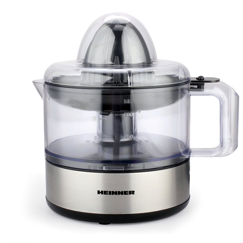 Storcator de citrice Heinner Limme C300SS, 30W, 500ml, 2 conuri, filtru dublu, decoratii inox