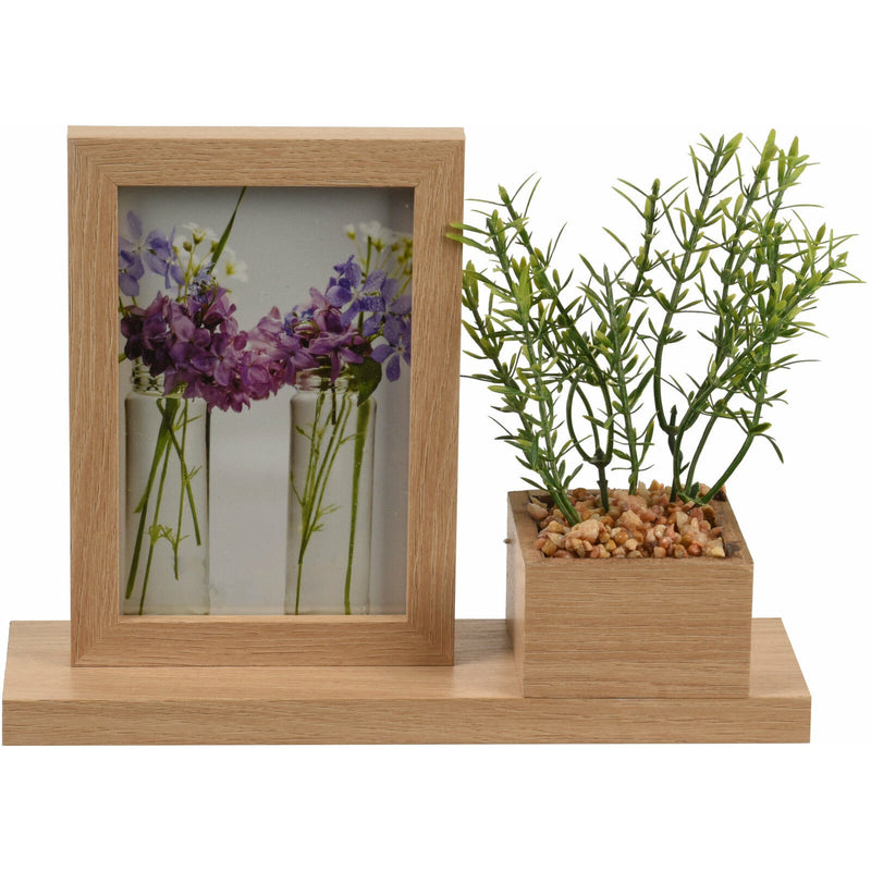 Rama foto Plant din MDF, 19,5x26x7,6 cm, maro