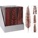 Decoratiune creanga cu sclipici, rosu, set 3 bucati