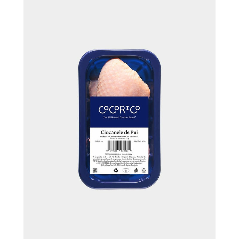 Cocorico Pulpe inferioare de pui cu os si piele 370g
