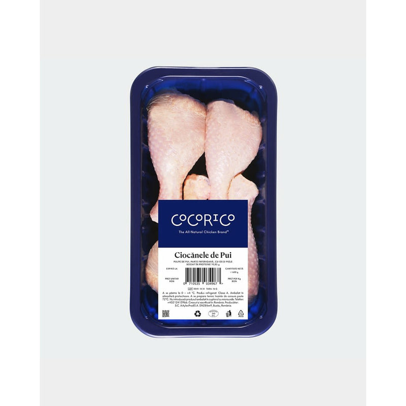 Cocorico Pulpe inferioare de pui cu os si piele 630g