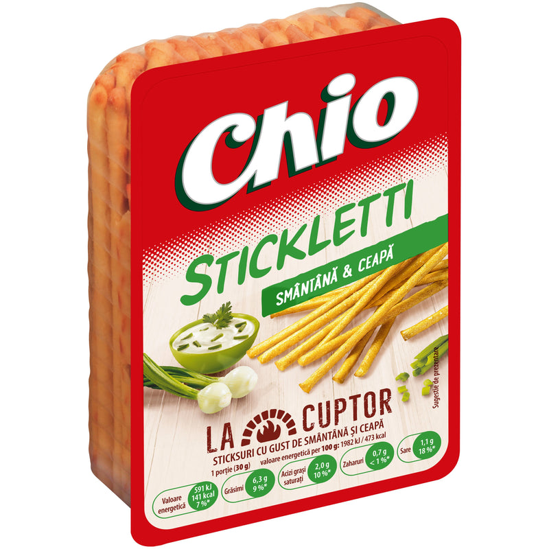 Sticks cu smantana si ceapa Stickletti 80g Chio