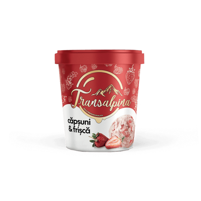 Transalpina Inghetata cu frisca si capsuni 500ml