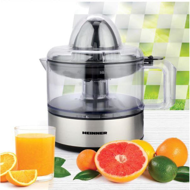 Storcator de citrice Heinner Limme C300SS, 30W, 500ml, 2 conuri, filtru dublu, decoratii inox