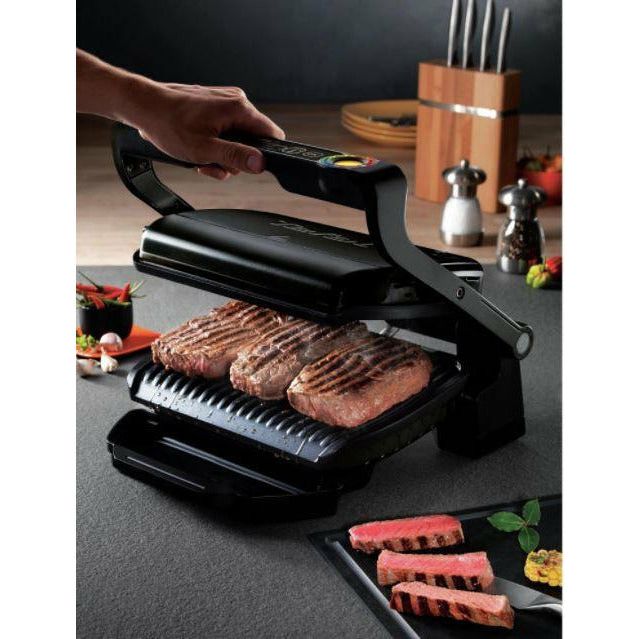 Gratar electric Tefal OptiGrill+ GC712834, 2000 W, 6 programe automate, Negru