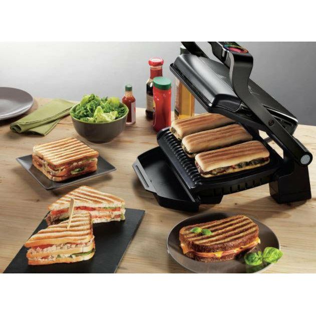 Gratar electric Tefal OptiGrill+ GC712834, 2000 W, 6 programe automate, Negru