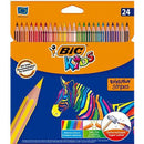 BIC Kids Evolution Stripes coloring pencils, 24 colors