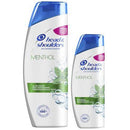 Promo-Paket: 2 x Kopf & Schultern Menthol Anti-Schuppen-Shampoo für fettiges Haar, 675 ml + 225 ml