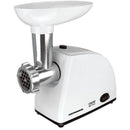 Masina de tocat Heinner MG-W1200R, 1360W, Accesoriu rosii, Accesoriu carnati, Cutit inox, Alb