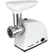 Masina de tocat Heinner MG-W1200R, 1360W, Accesoriu rosii, Accesoriu carnati, Cutit inox, Alb
