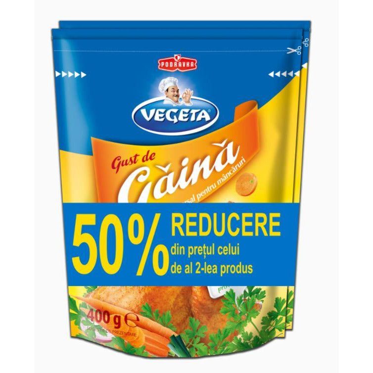 Pachet Vegeta baza pentru mancaruri cu Gust de Gaina 2*400g -50% al doilea produs