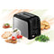 Prajitor de paine Heinner HTP-700BKSS, 750 W, 6 nivele de rumenire, 3 functii, Negru/Inox