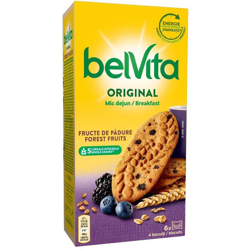 BelVita Breakfast biscuiti cu cereale integrale si fructe de padure 300g