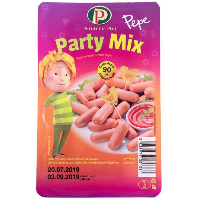 Pepe Party mix mini crevursti de pui 250g