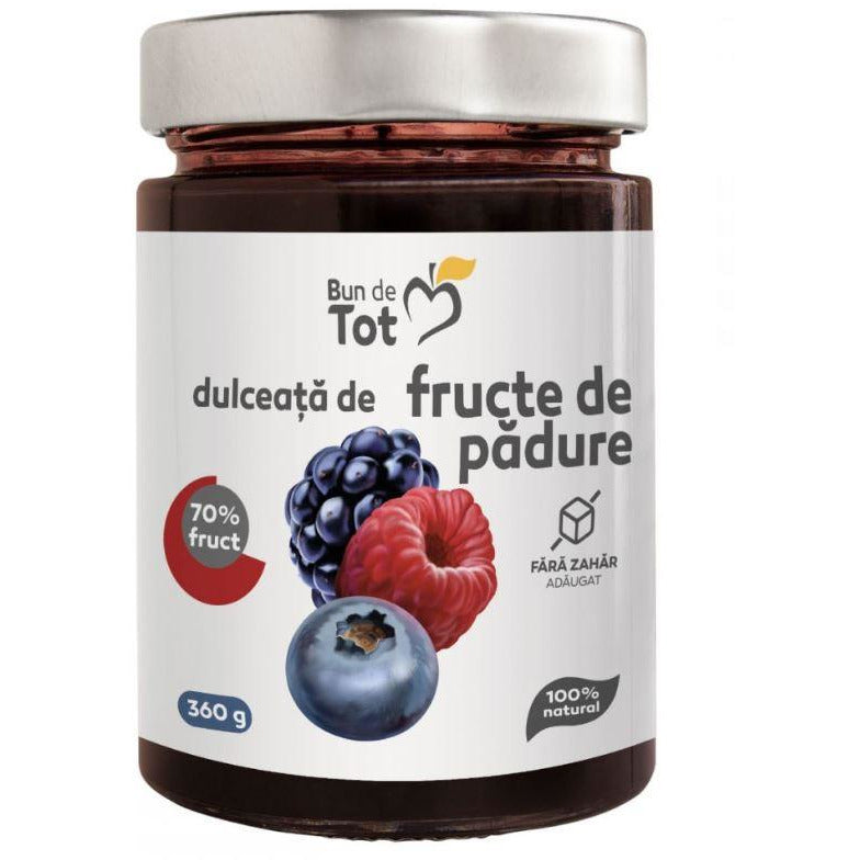 Bun de Tot dulceata de fructe de padure, fara zahar 360g