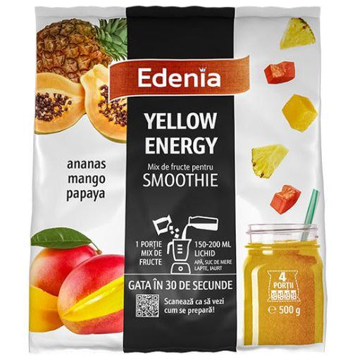 Edenia Yellow Energy mix de fructe pentru smoothie 500g