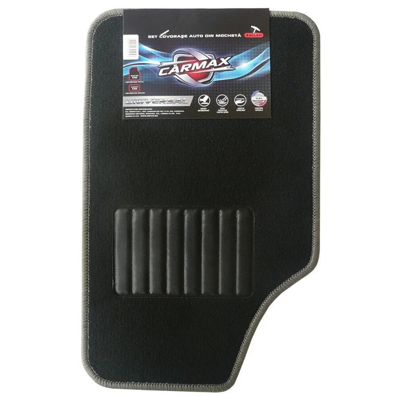 Carmax Covorase textil auto, gri, 4 bucati