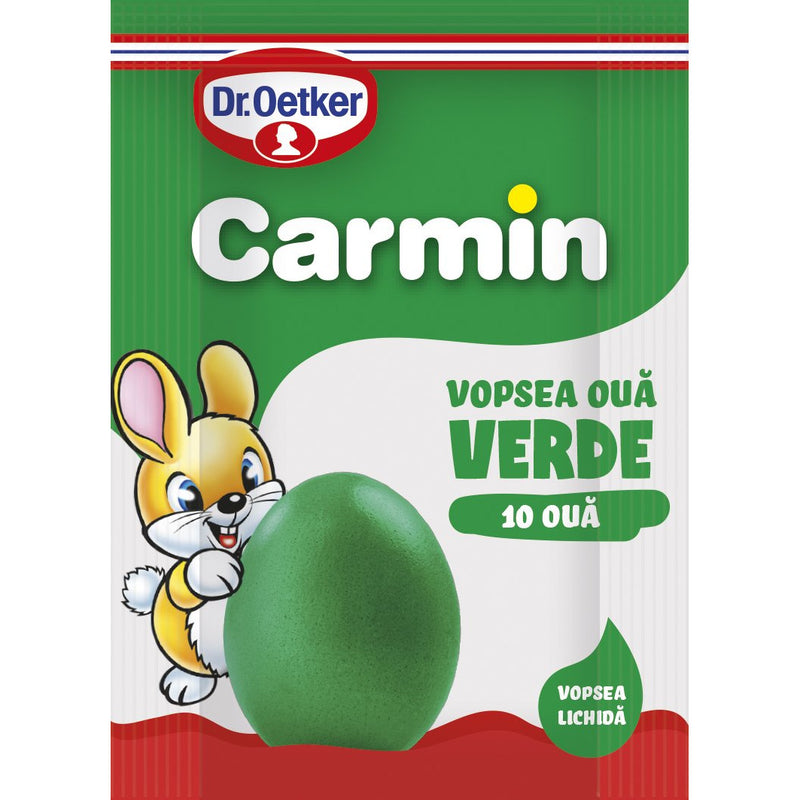 Dr. Oetker Vopsea lichida pentru 10 oua Carmin, verde, 5 ml