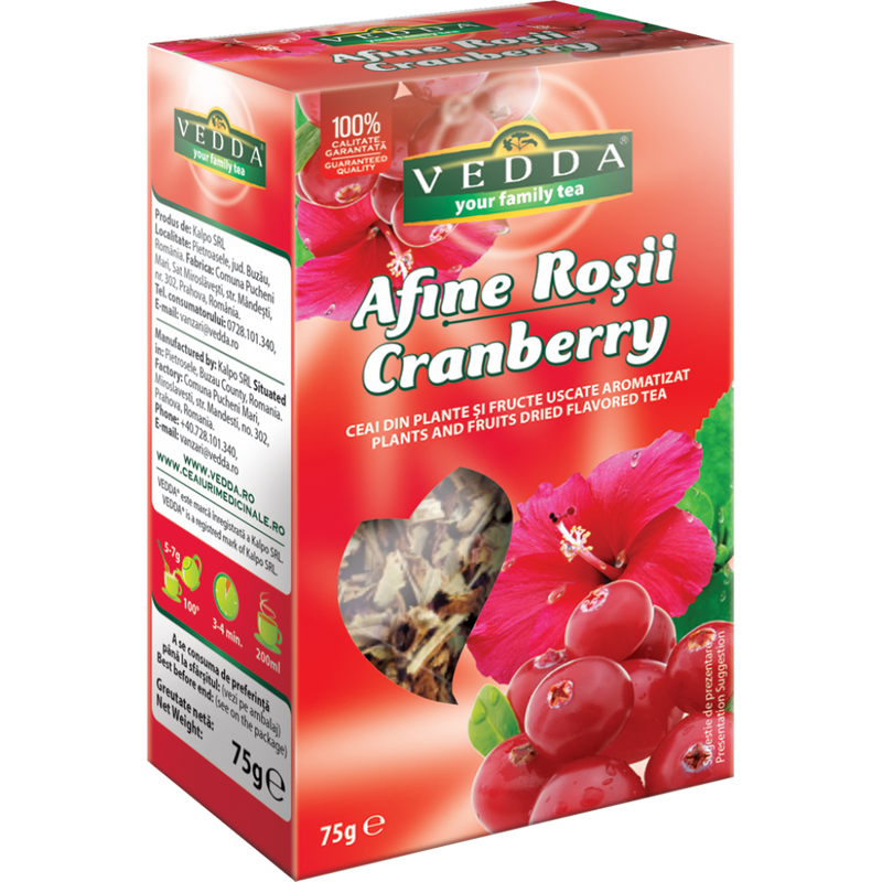Vedda Ceai de afine rosii, 75g