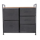 Comoda metalica cu 5 sertare TB72, 83x29x77 cm, gri