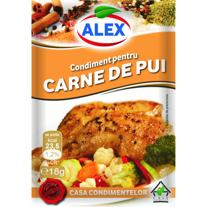 Alex amestec condimentar pentru carne de pui 18g