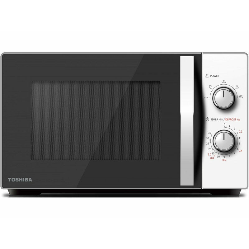 Cuptor cu microunde Toshiba MW-MM20PWH, 20L, control mecanic, 800W