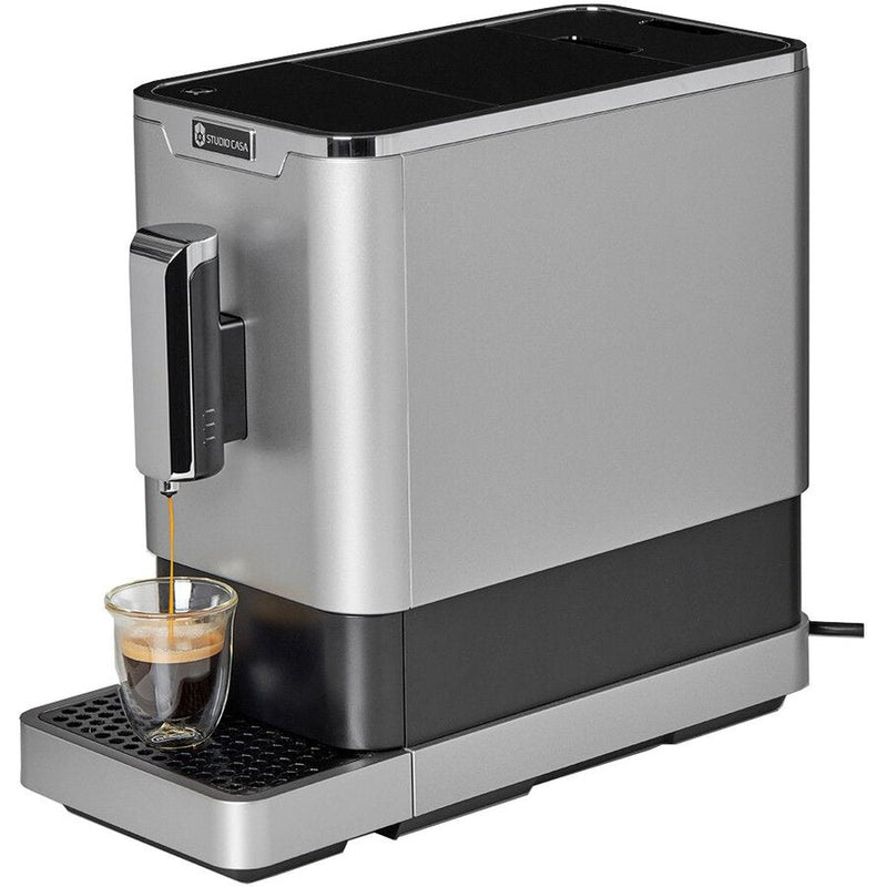 Espressor automat de cafea cu rasnita incorporata Studia Casa Diva De Luxe, display LED, cafea boabe, 1.1L, 1470W, 19 bar, inox